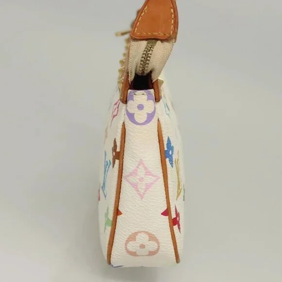 LOUIS VUITTON Multicolor Pochette Accessoires Pouch White M92649 LV Auth 127669V - Picture 3 of 16